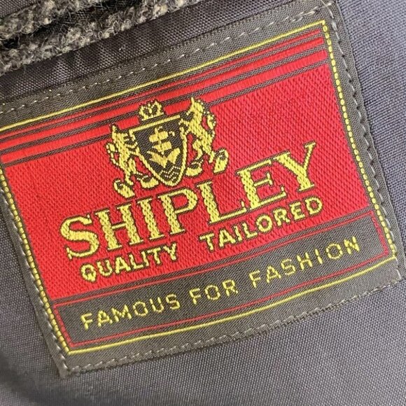 Vintage The Bay Shipley Charcoal Grey Wool Silk Blend Blazer 39R - Picture 7 of 13
